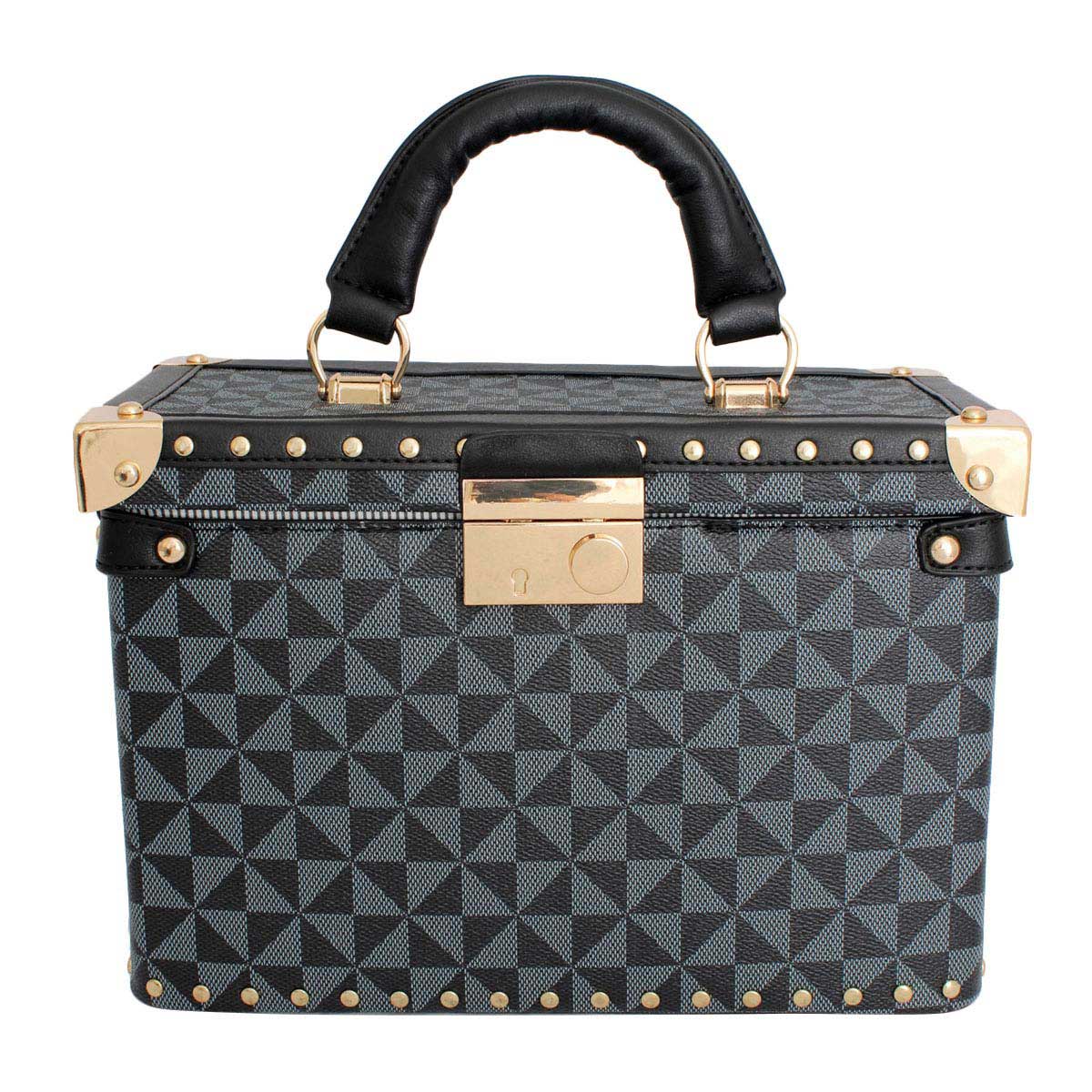 Black Square Trunk Handbag