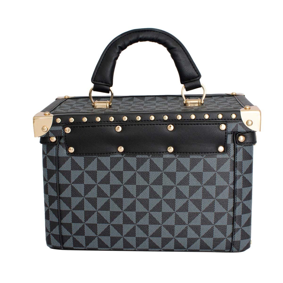 Black Square Trunk Handbag