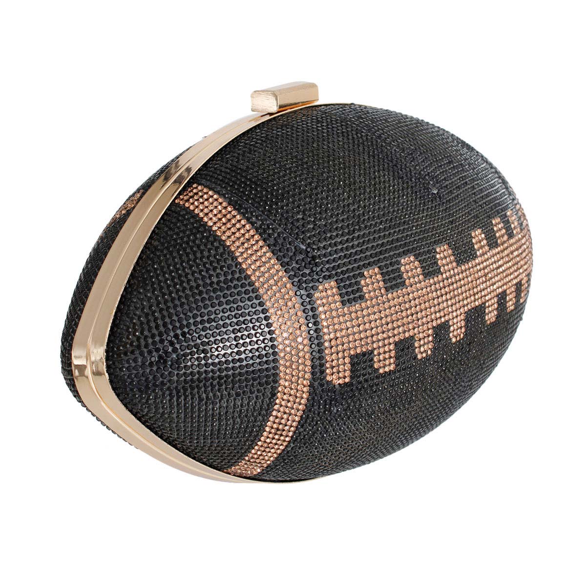 Black Football Hardcase Clutch