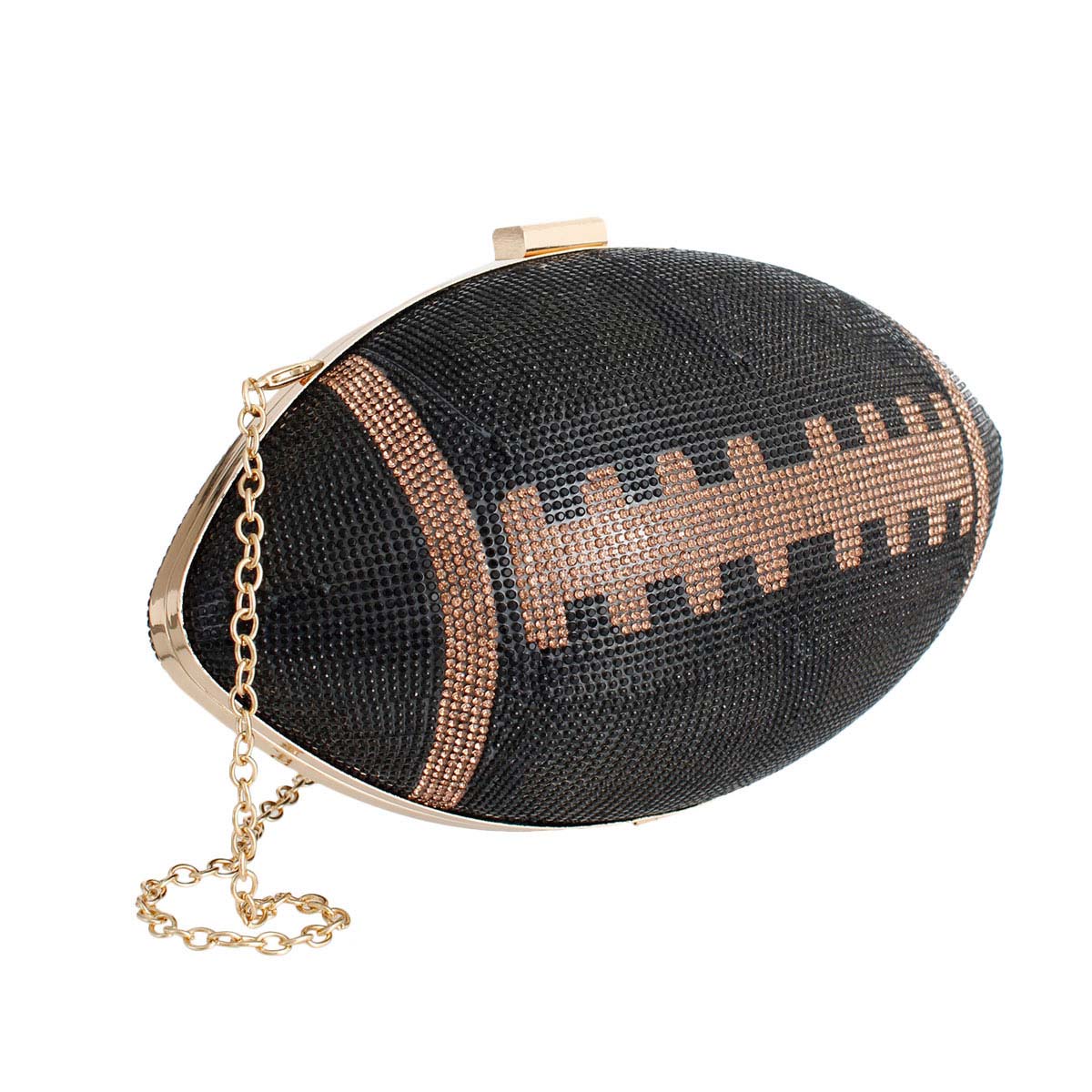 Black Football Hardcase Clutch