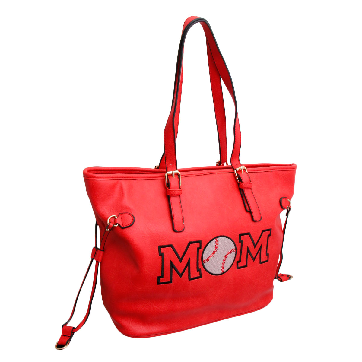 Red Baseball 3 Pcs Tote Bag Set