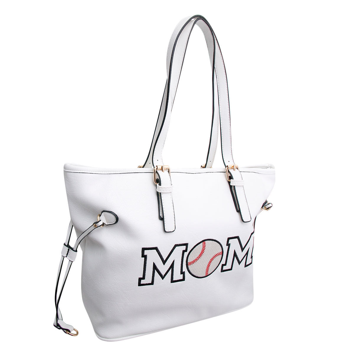 White Baseball 3 Pcs Tote Bag Set