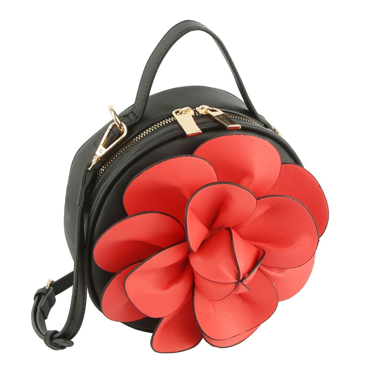 Red Flower Canteen Bag