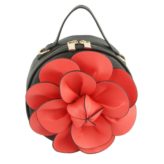 Red Flower Canteen Bag