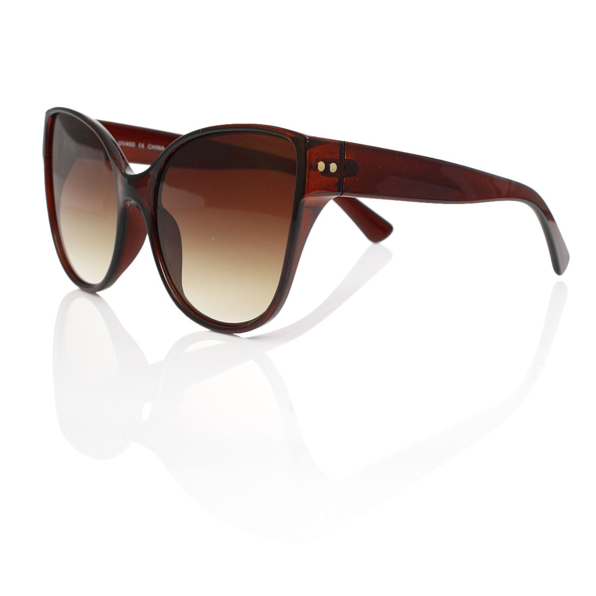 Sunglasses Cat Eye Dimensional Brown for Women