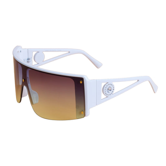 White Frame Visor Eyewear