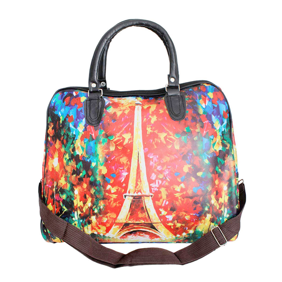 Painted Eiffel Tower Carry On Bag