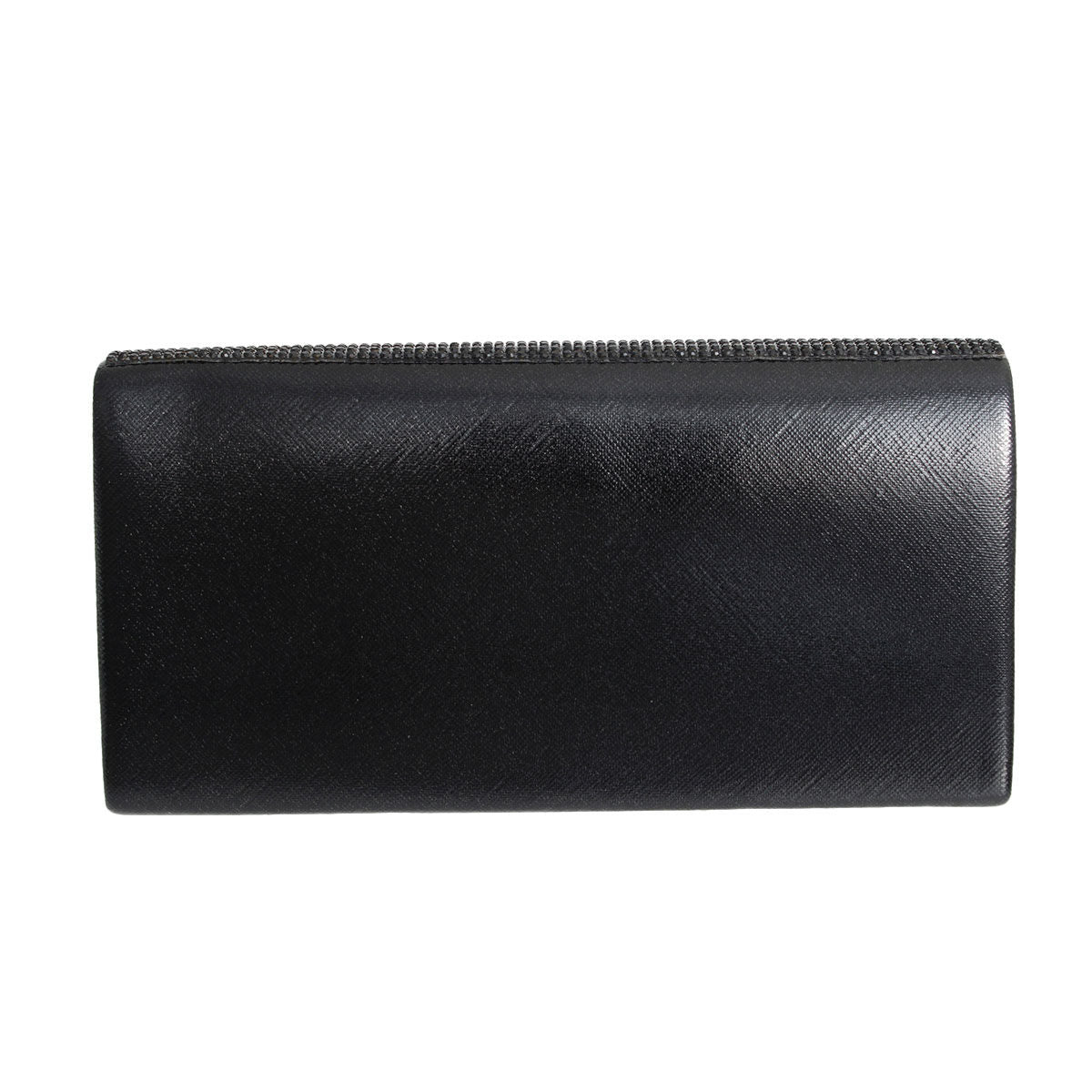 Black Greek Lion Flap Clutch