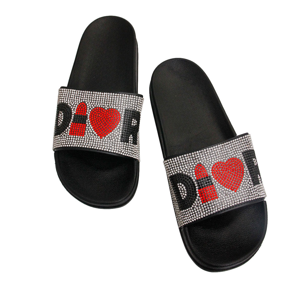 Size 12 Silver D Designer Slides