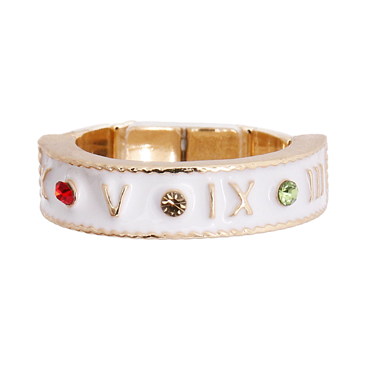 White Roman Numeral Ring