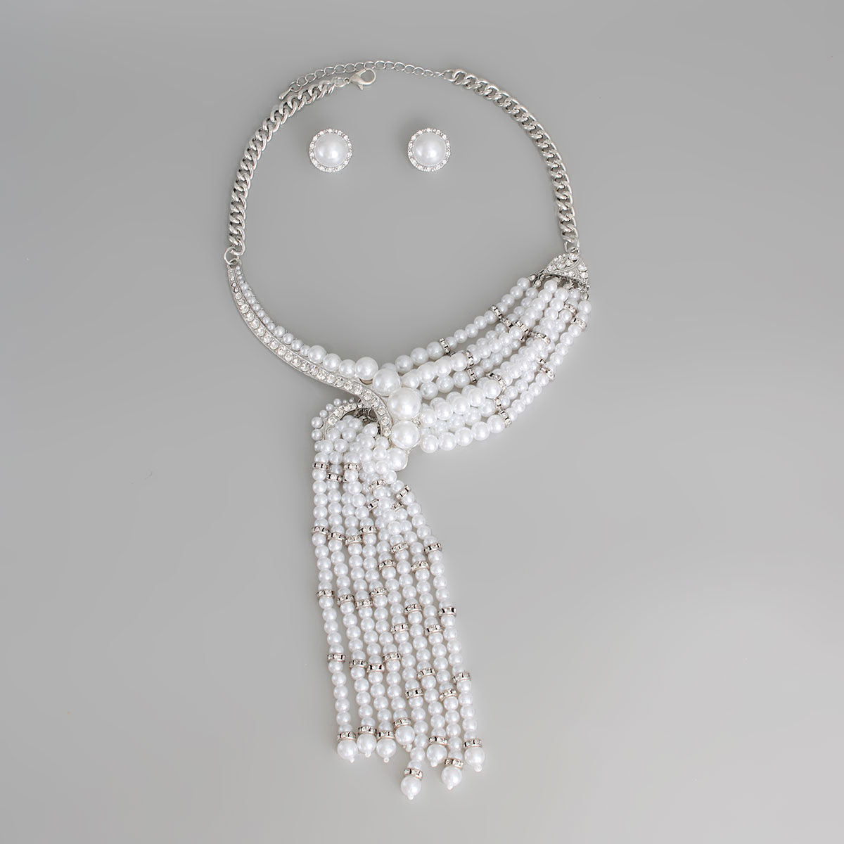 Asymmetric White Pearl Set