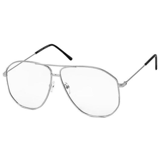 Silver Aviator Blue Light Glasses