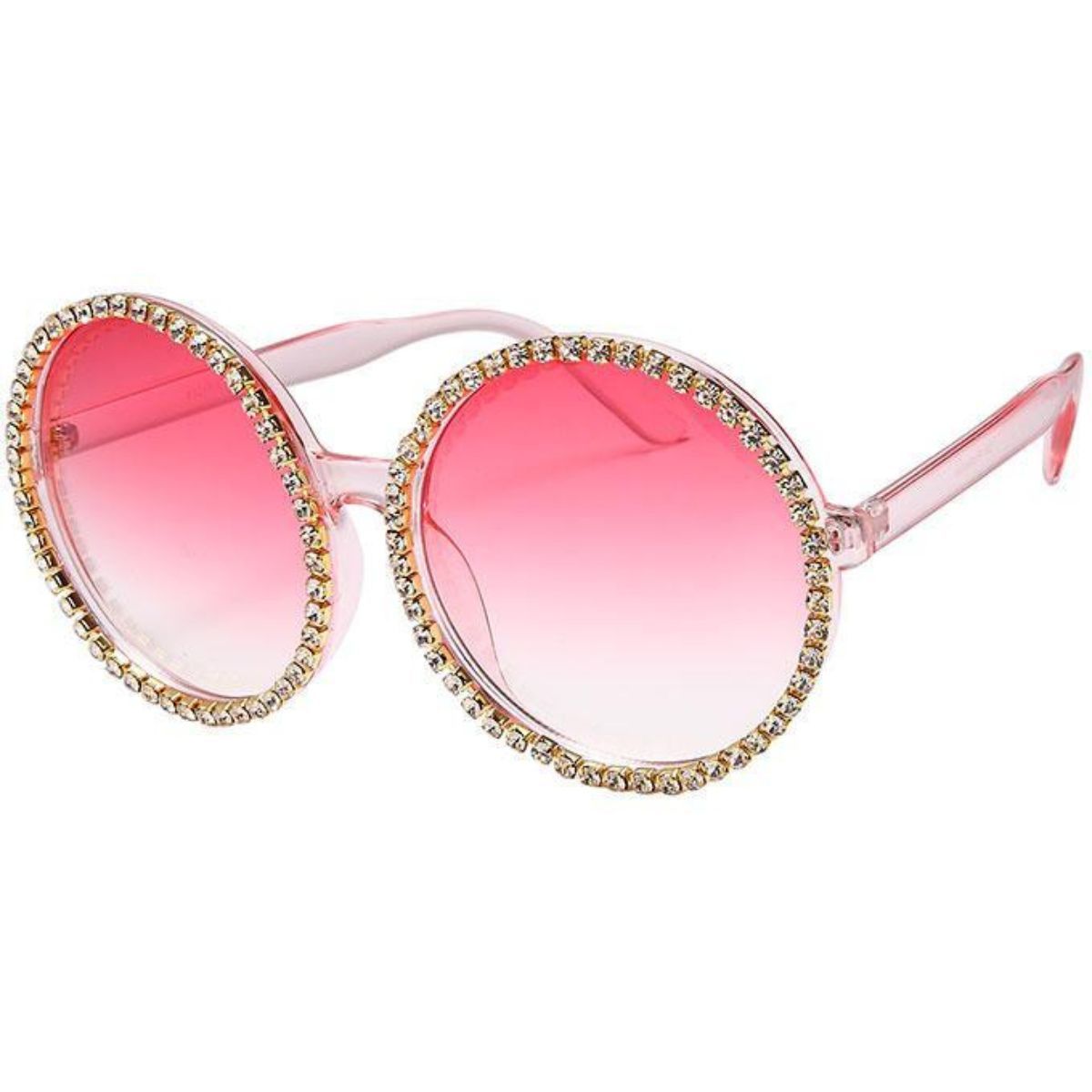 Pink Round Stone Sunglasses