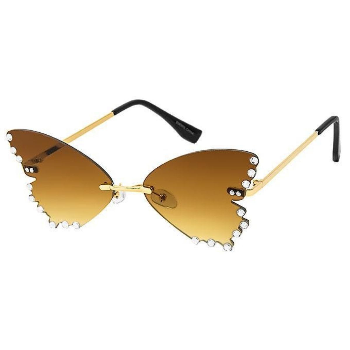 Brown Butterfly Shaped Lens Sunglasses