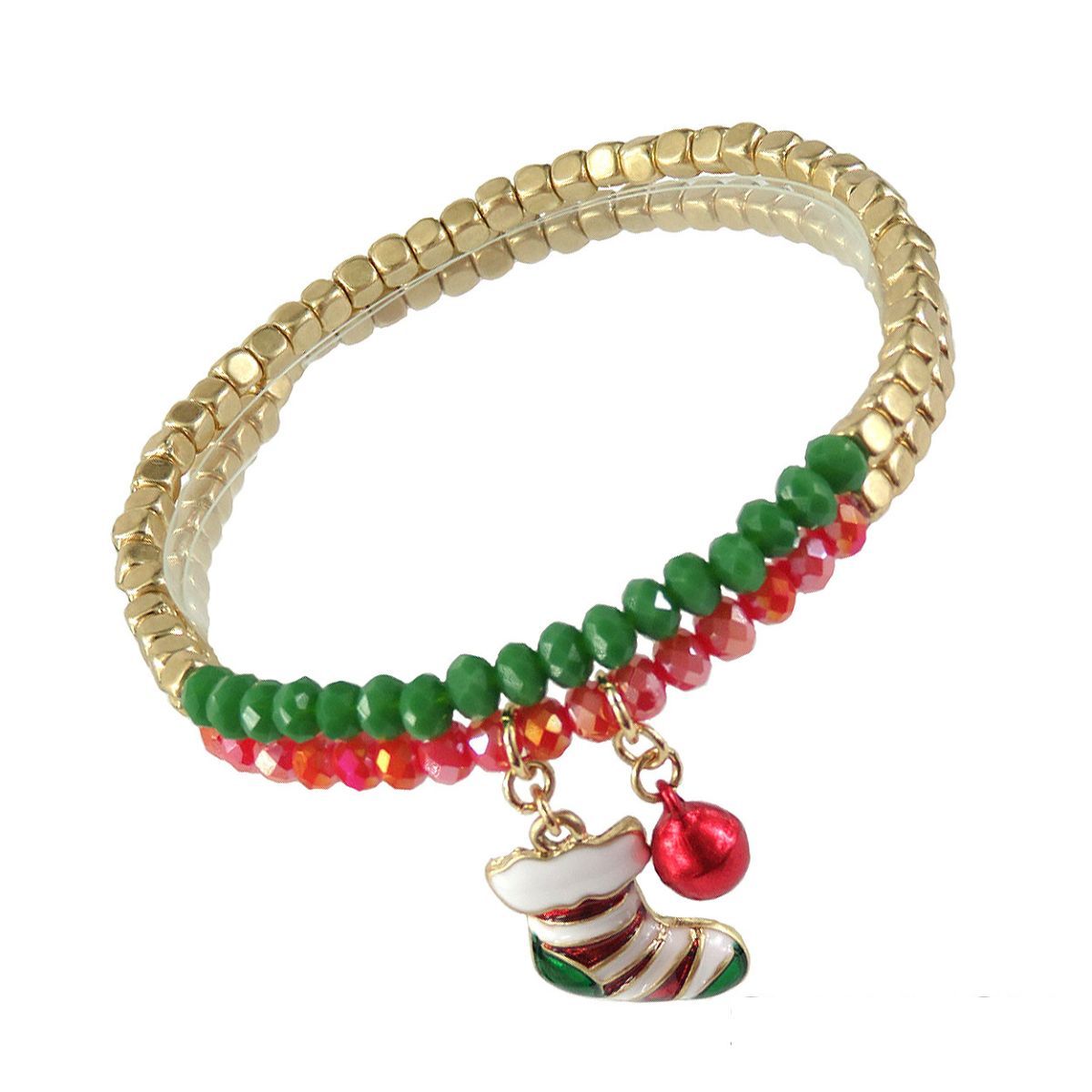 2 Pcs Xmas Stocking Bracelet