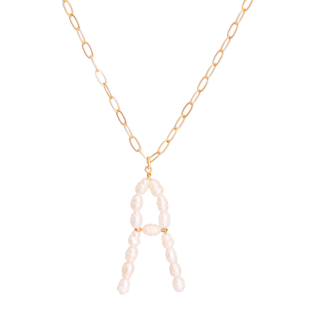 A Freshwater Pearl Initial Necklace