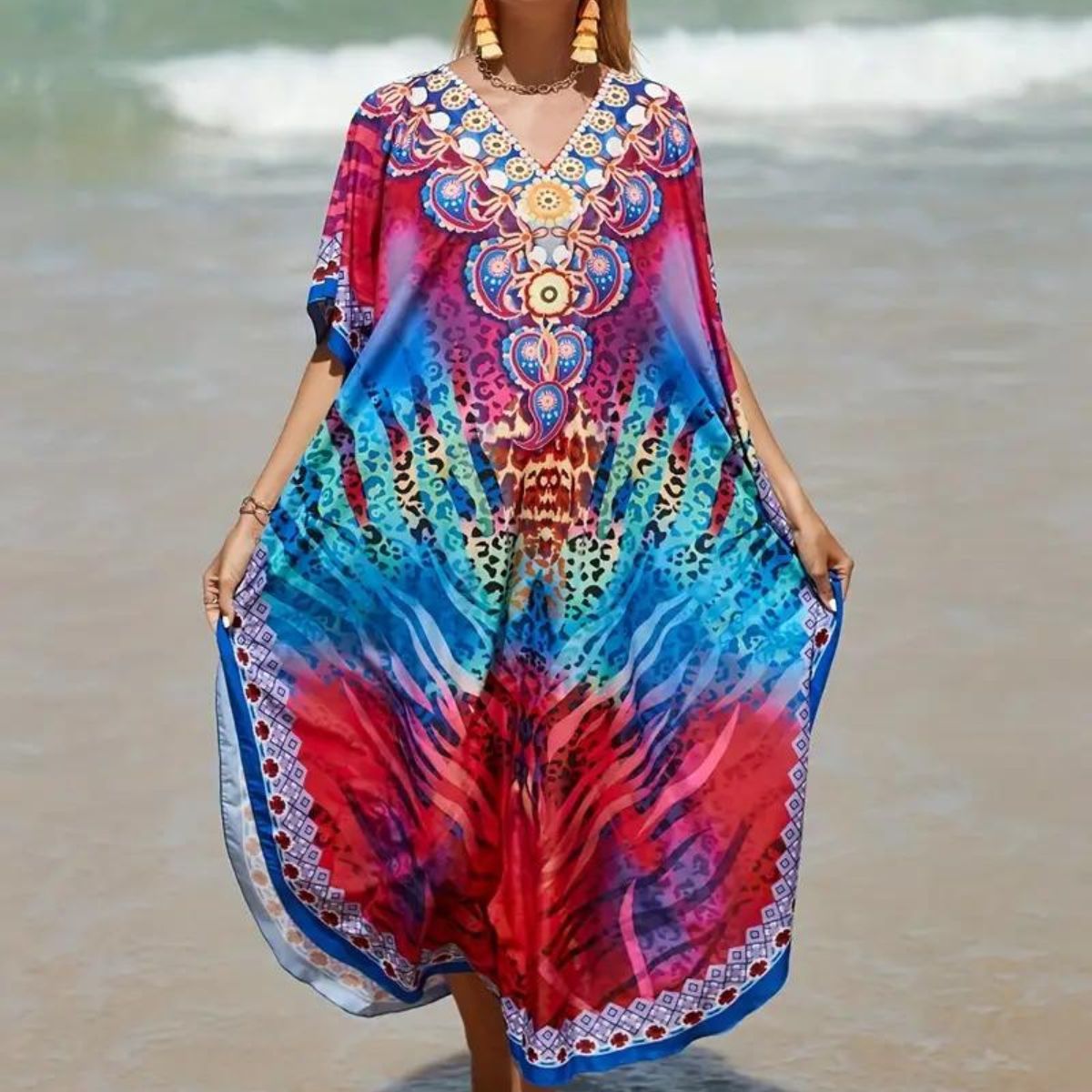 Tribal Boho Cover Up Dress