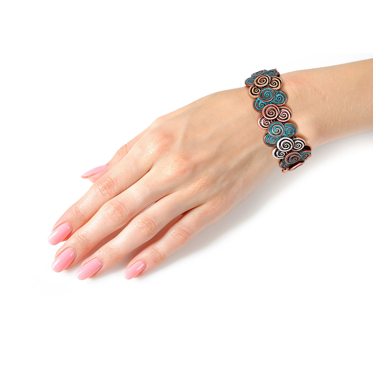 Patina Metal Swirled Bracelet