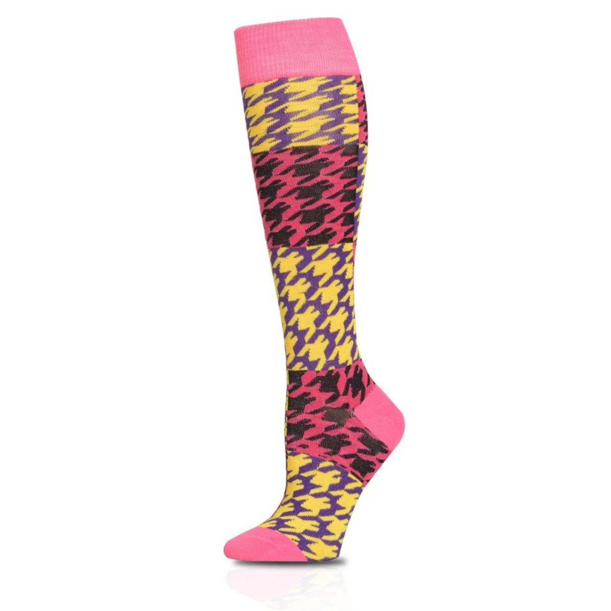 Socks Knee High Fuchsia Checkered for Women