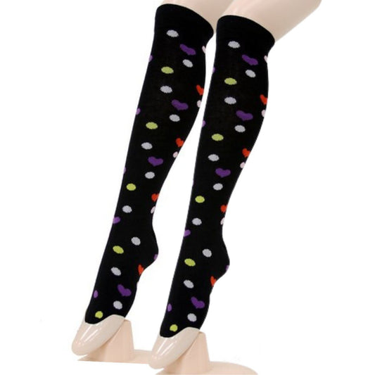 Black Hearts and Spots Knee Socks